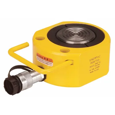 ENERPAC Hydraulic Ram: Single Acting, 75 ton Nominal Capacity, 1 in Nominal Stroke Lg - Low Profile Rams