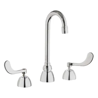 CHICAGO FAUCETS 786-GN1AE3XKAB Widespread Kitchen Faucet, Cast Brass, 2 Handles - Widespread Kitchen Faucets