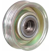 DAYCO Idler Pulley: Idler Pulley, 89140, Serpentine, 4PK Compatible Belt Trade Size, Ribbed, Steel