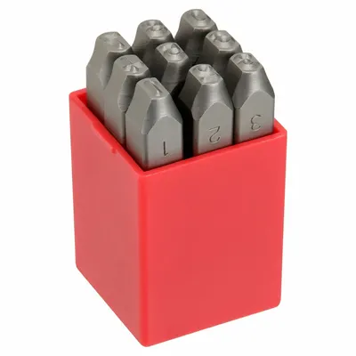 OEM Hand Stamp Kit: 0 thru 9 (6 doubles as 9) - Heavy-Duty Sharp-Face Hand Stamps