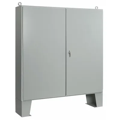 HOFFMAN Enclosure: Steel, 60 in x 48 in x 10 in, NEMA 12, Solid Cover, Hinged - Steel Dust-Tight Enclosures