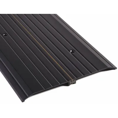 NATIONAL GUARD 8428DKB-36 Aluminum Saddle Threshold, 3 ft, Fluted - Saddle Thresholds