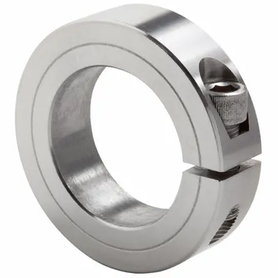 CLIMAX METAL PRODUCTS Shaft Collar: 1-Piece, Inch, Round, Clamp-On, 2 1/2 in Bore Dia - Stainless Steel Shaft Collars