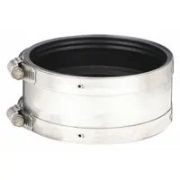 FERNCO Flexible Pipe Straight: Neoprene, For 3 in_4 in Pipe, Iron x PVC/Steel, 2 1/8 in Overall Lg (MPN 3000-43)