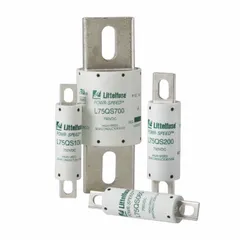 Very-fast-acting bolt-on fuse rated 70 A at 750 V DC. Non-indicating design for overcurrent protection in power electronic circuits such as inverters, drives, and DC power supplies.