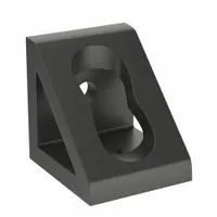 Inside Corner Bracket: Gusseted Inside-Corner Bracket, 10 Series, 1 in x 7/8 in x 1 in, 2 Holes (MPN 4132-BLACK)