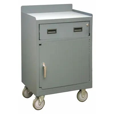 DURHAM MFG Mobile Cabinet Workbench: 30 in x 18 in, Steel, 1,200 lb Overall Load Capacity - Mobile Cabinet Benches with Drawers & Shelves