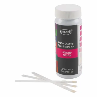 HACH Chemical Test Strips: Nitrate, 0 to 50 mg/L Nitrate as Nitrogen, Test Strips - Single-Parameter Test Strips