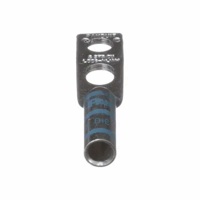 PANDUIT Compression Lug: For 6 AWG, Stranded Wire, 1/4 in Stud Size, Long - Two-Hole Compression Lugs