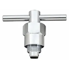 Metal cartridge puller designed for removing faucet cartridges from Moen fixtures. Compatible with the Moen Cartridge Puller series. Used in plumbing maintenance and repair tasks for faucet systems.