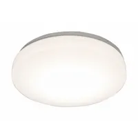 LED Flush Mount: 14 in Dia, White, 4 1/2 in Ht, 2,400 lm, 3000K/3500K/4000K, 27 W, 120V AC, Cirrus (MPN C2F14L5AJUDWH-BB)