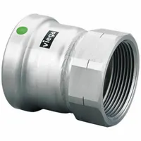 VIEGA MEGAPRESS Crimp Adapter Fitting: 3 in Pipe x 3 in Pipe Size, Press-fit x FNPT, EPDM (MPN 90745)