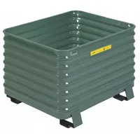 STEEL KING Bulk Container: 17.8 cu ft, 33 1/2 in x 41 1/2 in x 28 1/2 in, Lid Not Included, Green (MPN RCCM324024VG)