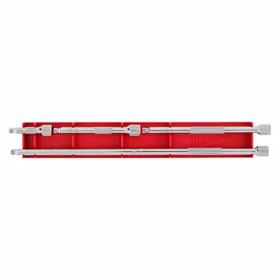 MILWAUKEE Socket Extension Set: 3/8 in Input Drive Size, 3/8 in Output Drive Size - Wobble Hand Socket Extension Sets