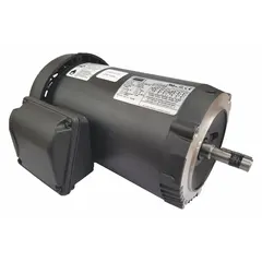 This Dayton C-Face 3-phase AC motor is totally enclosed fan cooled (TEFC) for protection against dust and moisture. It delivers 3/4 hp at 1,135 RPM on 230/460V AC power. Suitable for industrial applications such as pumps, fans, conveyors, and compressors.