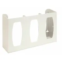 BOWMAN DISPENSERS Glove Dispenser: ABS, 17 1/8 in Overall Wd, 10 1/8 in Overall Ht, Wall, (3) Boxes (MPN GL300-0212)