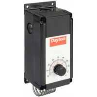 DAYTON Line Volt Mechanical Tstat: Heat or Cool, Plastic, 30° to 110°F, 3°F, Hydraulic Air Coil