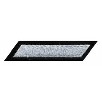 HEROS PRIDE Embroidered Patch: Hashmark, 2 in x 3/8 in, Black/White, Felt/Plastic, Sew-On (MPN 5373)