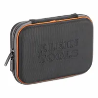 KLEIN TOOLS Tool Case: 6 1/2 in W 8 3/4 in D 2 1/4 in H, Polyester, Black/Gray/Orange, Hinged Lid (MPN 5184)
