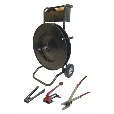 OEM APPROVED VENDOR Strapping Tool Kit, Fits 5/8 in Strap Width, 0.035 in Thick - Cart, Tensioner, Sealer & Cutter