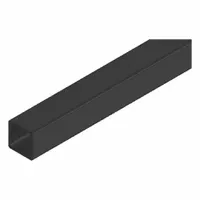 No Track Tube System: 1 in x 1 in, 145 in Lg, Aluminum, 13FT9000-BLK-144