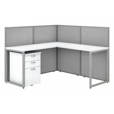 BUSH BUSINESS FURNITURE Office Cubicle with Privacy Panels - Office Cubicles with Privacy Panels