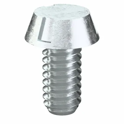 TAMPER-PRUF SCREW Tamper Resistant Screw: 1/4"-20 Thread Size, 1/2 in Lg, Steel, Zinc-Plated - Round Head Conical Tamper-Resistant Machine Screws