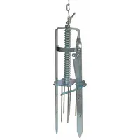 APPROVED VENDOR Mole Trap Plunger: Silver, Metal