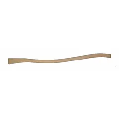 This 36-inch wood handle is designed for adze tools used by house and railroad carpenters. It serves as a replacement handle for heavy-duty striking and shaping tasks in construction and railway maintenance.