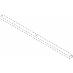 Steel cross member for lab shelving systems. Overall length 11 ft, overall width 11 ft, overall height 2 in. Pearl white finish, 11 gauge steel. Provides structural support for heavy-duty storage in laboratory and industrial environments.