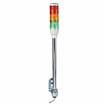 SCHNEIDER Tower Light Assembly: 3 Tier, Green/Orange/Red, No Sounder Tier - Three-Tier Tower Light Assemblies