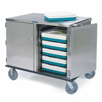 LAKESIDE Meal Delivery Cart: 32 Trays, Non-Pass-Through, 2 Doors, Stainless Steel - Stainless Steel Meal Delivery Carts