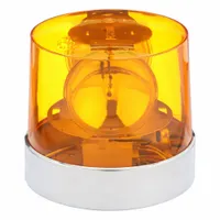 GROTE Flashing Beacon: Flashing Beacon, Amber, 8 7/16 in Overall Wd, 8 1/4 in Overall Ht, 12V DC (MPN 76223)