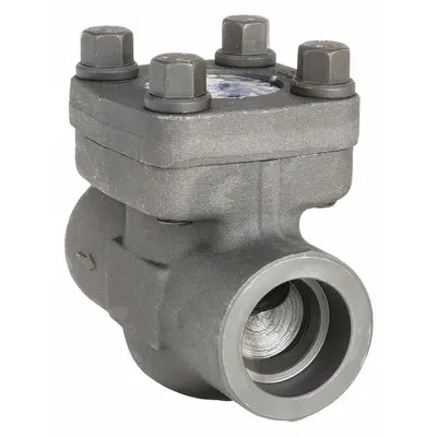 SHARPE Piston Check Valve: Piston, Inline Valve Body, 1 1/2 in Pipe Size, Socket x Socket - Forged Steel Inline Piston Check Valves