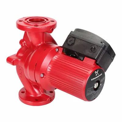 Grundfos Circulating Pump: 7/8 hp HP, 460V AC, Cast Iron, 2, 26 ft Max. Head - General-Purpose Inline Circulator Pumps