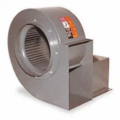 Direct-drive blower without drive, featuring a 9-inch wheel diameter and clockwise rotation. Airflow range of 480 cfm to 1,005 cfm, dependent on the motor. Suitable for moving air in industrial ventilation, exhaust, and material-handling systems.