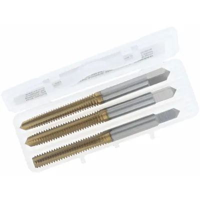 CHICAGO-LATROBE Tap Kit: M4x0.7 Metric, D4 / 6H, 4 Flute - Three-Piece Hand Tap Sets
