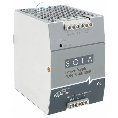 SOLAHD DC Power Supply: DIN Rail, 240 W Output Power - Rated, 5 A Current - Output - DIN Rail Mount DC Power Supplies