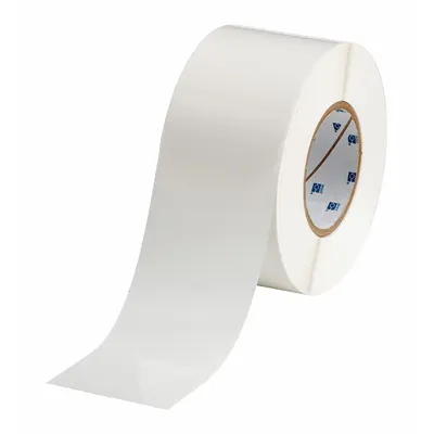 BRADY Continuous Label Stock: 3 in x 300 ft, Polyester, Clear (Gloss) - Brady Thermal Transfer Continuous Label Rolls