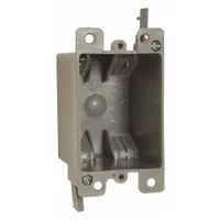 RACO Electrical Box: Thermoplastic, Nonmetallic Material & Nominal Size, Square, 1 Gangs, Flush (MPN 7887RAC)