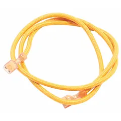 This flame sensor wire harness connects the flame sensor to the control board in HVAC systems. It is used in residential and commercial heating equipment such as furnaces and boilers to ensure reliable flame detection for safe burner operation.