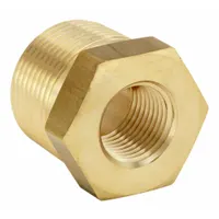 PARKER Metal Pipe Straight: Straight, Brass, 1 in x 1/2 in, Male NPT Threaded x Female NPT Threaded (MPN 1 X 1/2 PTR-B)