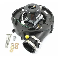 Draft inducer blower used in HVAC systems to pull combustion gases from the furnace heat exchanger and expel them through the vent. Suitable for residential and light commercial heating applications. Replacement part for HVACR fans, filters, and ventilation systems.