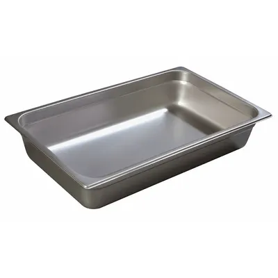 CARLISLE Steam Table Pan: Full Size, Rectangular, 24 ga Gauge, 14.4 qt Capacity - Steam Table Pans