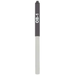 Flat, fine-grade burnisher file for cleaning and polishing electrical relay contacts. Blade length 1 1/2 in, width 3/16 in, thickness 1/100 in. Used to remove oxidation and debris without removing metal, maintaining reliable low-voltage switching in control panels and automation systems.