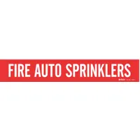 Pipe Marker: Fire Auto Sprinklers, Red, White, Fits 2 1/2 to 7 7/8 in Pipe O.D., 1 Pipe Markers (MPN 7107-1)