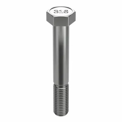 FOREVERBOLT Hex Head Cap Screw: Stainless Steel, A4, NL-19, 7/8"-9, Coarse, 4 in lg - 316 Stainless Steel Hex Head Cap Screws