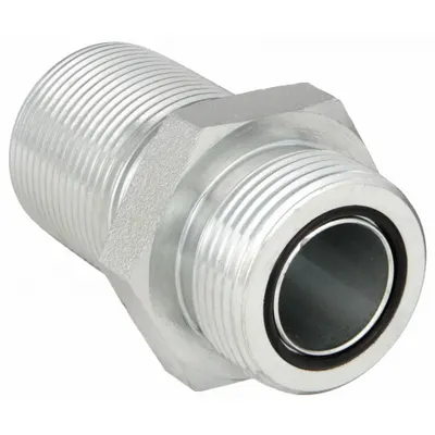 AEROQUIP Hydraulic Hose Adapter: 1 in x 1 in Fitting Size, Male x Male, ORS x ORS - ORS-to-ORS Steel Hydraulic Hose Adapters