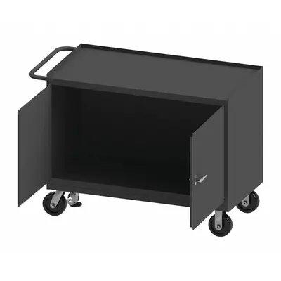 DURHAM MFG Mobile Cabinet Workbench: 48 in x 24 in, Steel, 3,600 lb Overall Load Capacity - Single Compartment Mobile Cabinet Benches