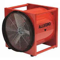 ALLEGRO Confined Space Fan: 115/230 V AC, 16 in Duct Dia, 2 hp Horsepower, Orange, 21 A Current (MPN 9516)
